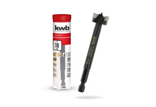 kwb Bohrer- und Bit-Set kwb Forstnerbohrer, Ø 18 mm, Topfbohrer (für Holz, geschmiedeter Bohrk, kwb Forstnerbohrer, Ø 18 mm, Topfbohrer (für Holz, geschmiedeter Bohrk