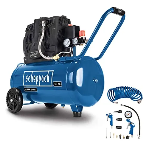 HC51Si Super Silent Kompressor von Scheppach – 60 dB, 50L, ölfrei