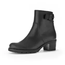 Gabor Komfort Stiefeletten Damen 31353132343935 Schwarz 40 EU - Wanderschuhe - Zeitlose Gabor Stiefeletten aus Glattleder mit flexiblem Blockabsatz und gepolsterter Decksohle für optimalen Komfort im Alltag.