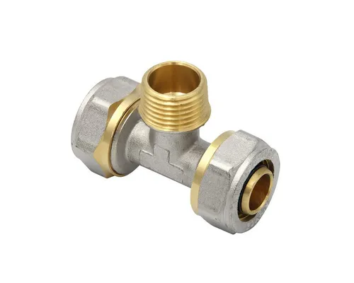 PipeTec Deutschland Gewindefitting Schraubfitting T-Stück 20x2mm 1/2 Zoll AG Fitting Abzweig Verbundrohr