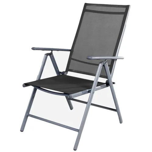 Mojawo Gartenstuhl - Hochlehner 7-Fach verstellbar - Essstuhl aus witterungsbeständigem Aluminium, extrem leicht und stabil. Ideal für Garten, Terrasse oder Balkon, bietet hohen Komfort und lässt sich platzsparend zusammenklappen.