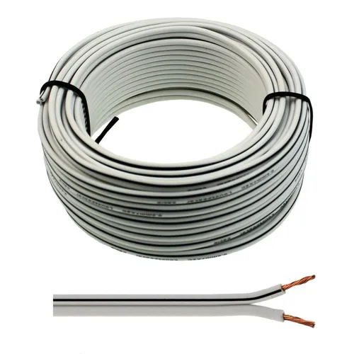 10m Lautsprecherkabel 2x 0,5mm² Weiß Audiokabel Boxenkabel von Seki