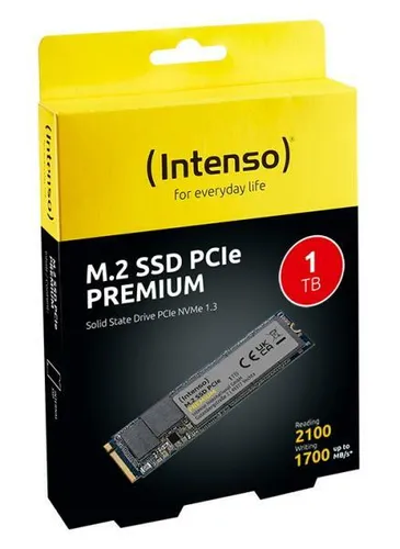 Intenso 1TB M.2 SSD PCIe Premium - Ultra-schnelle Speicherlösung mit bis zu 2100 MB/s, ideal für PCs und Ultrabooks zur Leistungssteigerung