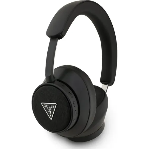 Guess Over-ear Kopfhörer Bluetooth ENC Saffiano Triangle Logo schwarz