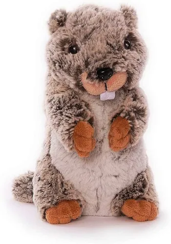 Inware 7588 - Kuscheltier Murmeltier Marmi, 16 cm, beige meliert, Schmusetier