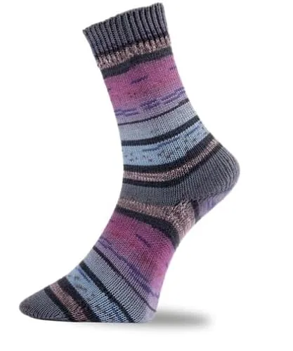Pro Lana Golden Socks Stretch Grindelwald 440.05 - schwarz/grau/pink/hellblau