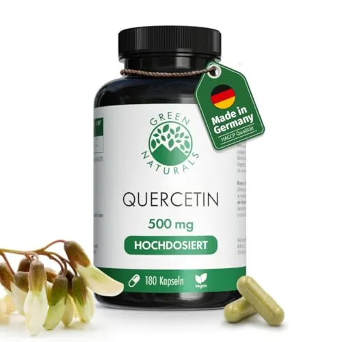 Green Naturals® Quercetin Kapseln – 180 Kapseln für 6 Monate