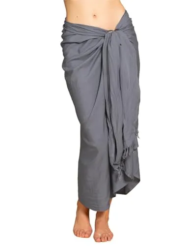 PANASIAM Sarong uni grey, 250x116cm