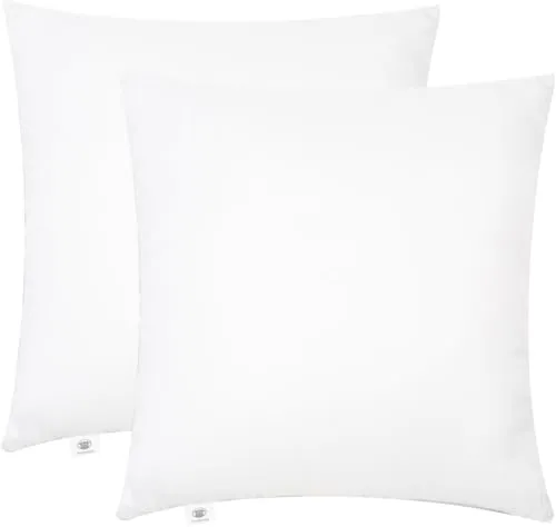 Makimoo Kopfkissen 2er Set 50 x 50 cm, Kissen für Bett und Dekokissen, Polyester Innenkissen Füllkissen for Sofakissen Zierkissen