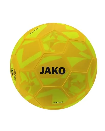 JAKO Ball Indoorball Iconic - Hochwertiger Indoorfußball mit Filz-Obermaterial für perfekte Ballkontrolle. Ideal für Training und Wettkampf, langlebig durch 4-fache Laminierung und Butyl-Blase für konstanten Luftdruck.