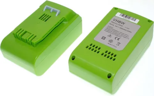 vhbw 2x Akku kompatibel mit Greenworks G24PS20K2, G24PS20, G24PH51, G24 Sweeper Werkzeug (5000 mAh, Li-Ion, 24 V)