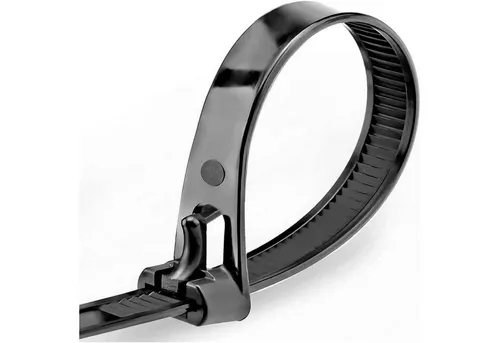 LuxusKollektion Kabelbinder Kabelbinder wiederverschließbar 400mm 7,6mm 7,6mm × 400mm Schwarz