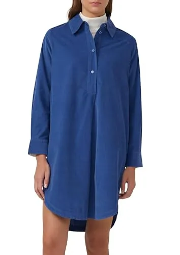 s.Oliver Feincord-Kleid im Relaxed Fit mit Taschen in blau von s.Oliver