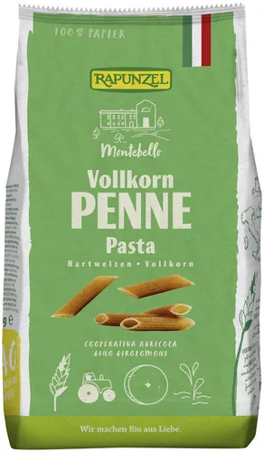 Rapunzel BIO Penne Vollkorn 500g, Bio Pasta 9,80 EUR/kg von Rapunzel