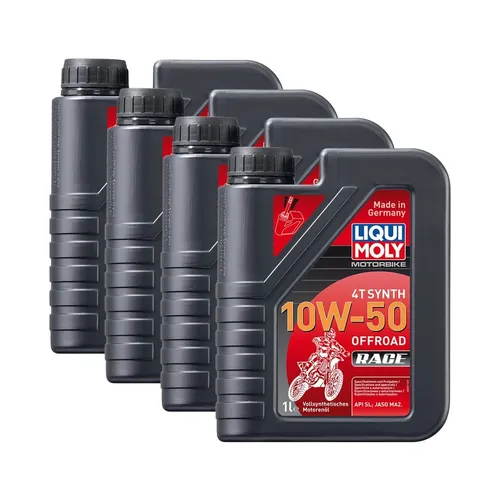 Liqui Moly 4x 3051 Motorbike 4T Synth Motoröl Offroad Race 10W-50 1L
