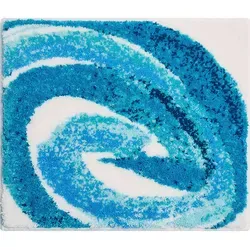 Grund Bidet-Vorleger Colani 42, Türkis - Rutschfester Badvorleger aus Textil, 50x60 cm, Oeko-Tex® Standard 100, ideal für ein sicheres und stilvolles Badezimmer.