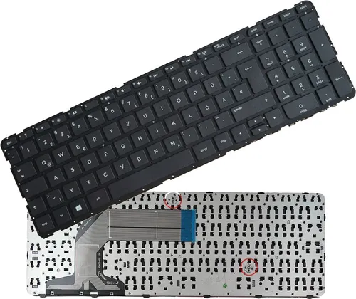 Original Laptop Tastatur QWERTZ für viele HP Pavilion Tastaturen (wie 15-a000, 15-e, 17-E, E5-572G, 250-G2 u.a.) / Deutsches Tastaturlayout DE