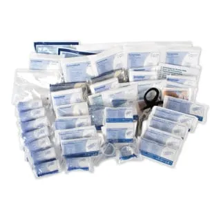 GRAMM medical Verbandstofffüllung nach DIN 13 169 - Nachfüll-Set für Erste Hilfe, 127-tlg. mit umfassendem Inhalt nach DIN 13169, ideal für Notfälle. Enthält alles von Verbandtüchern bis zu Kälte-Sofortkompressen für schnelle Hilfe.