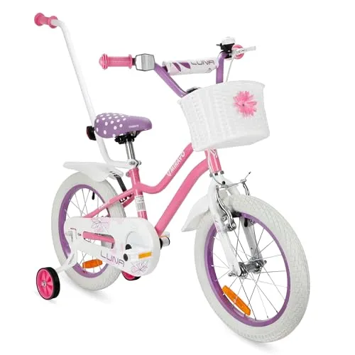 MIRAVO Kinderfahrrad 16 Zoll Luna Pink mit Stützrädern