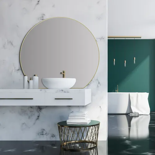 Spiegel rund TALOS Picasso gold Ø 100 cm in gold von Talos