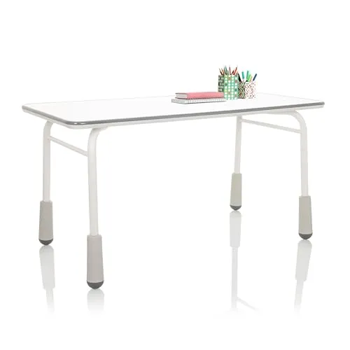 Höhenverstellbarer Kinderschreibtisch von hjh OFFICE - Kinderschreibtisch, höhenverstellbar für ergonomisches Arbeiten, modern in Hellgrau, ideal für Kinderzimmer und Arbeitszimmer.