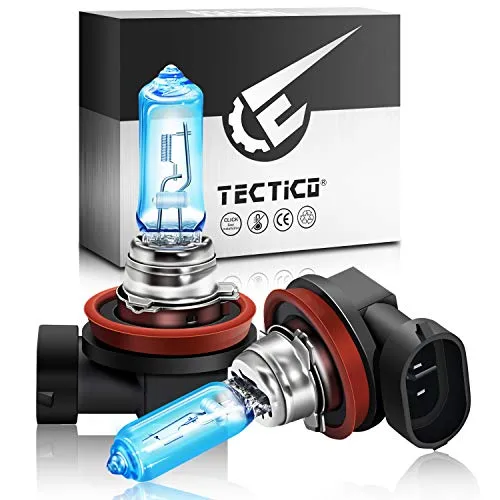 TECTICO H9 Fernlicht Halogen Birne 12V 65W Warmweiß +130% Ultra Heller Abblendlicht Nebelscheinwerfer Auto Motorrad Glühlampe Ersatz, 2 Stücke