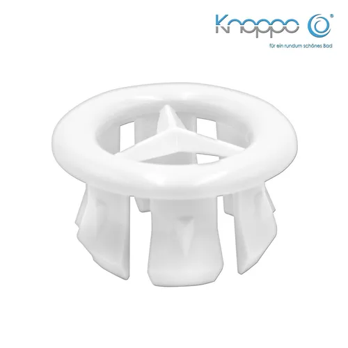 KNOPPO® Waschbecken Überlaufblende / Design Überlaufabdeckung - Star (weiß)