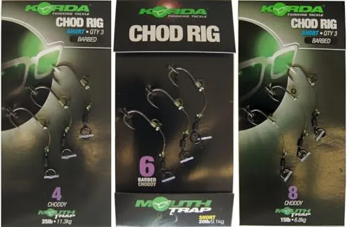 Korda Chod Rig Short 5cm - 3 Karpfenrigs, Größe:4
