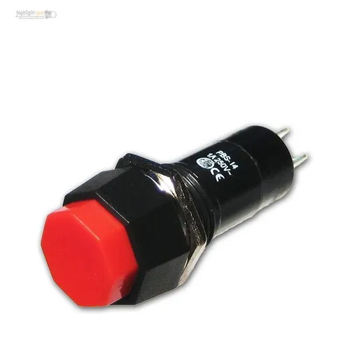 Druckschalter rot 8-eckig Push-ON/Push-OFF Schalter 1A