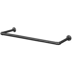 Songmics Wandgarderobe HSR67BK, Metall, 92 x 7,5cm in schwarz von SONGMICS