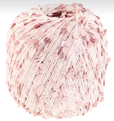  NEU! COSMO Lana Grossa 100g Fb .13 zartrosa Pailletten-Beilaufgarn kg/117,50€