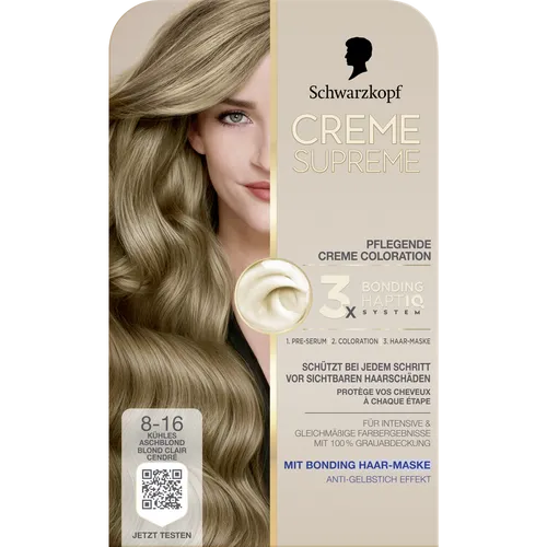 CREME SUPREME Pflegende Coloration 8-16 Kühles Aschblond 4015100861426
