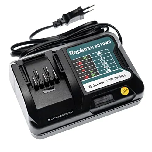 vhbw Ladegerät kompatibel mit Makita DA332DZ, DA333, DA333D, DA333DWAE, DA333DZ, DF031, DF031D, DF031DSAE, DF031DSAJ Werkzeug Li-Ion-Akkus