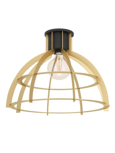 EGLO STILLINGTON Deckenlampe Vintage Schwarz und Gold Ø 42 cm - Moderne Deckenleuchte im Vintage-Stil, ideal für jedes Zimmer. Einfache Montage und schönes Design für eine stilvolle Atmosphäre.