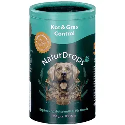 Naturdrops Kot & Gras Control für Hunde - Arzneimittel zur Unterstützung der Verdauung von Hunden, fördert die Kotabsatzkontrolle und reduziert das Fressen von Gras.