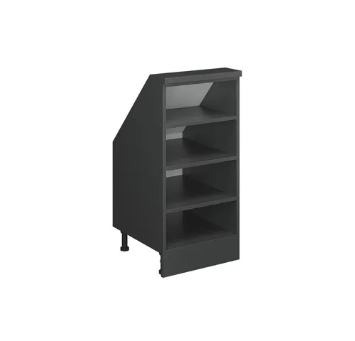 Vicco Unterschrank R-Line, Anthrazit, 40 cm mit 4 Fächern - Unterschrank für Dachschrägen, ideal zur optimalen Raumausnutzung in der Küche. Modernes Design mit höhenverstellbaren Füßen für sicheren Stand und eleganten Look.