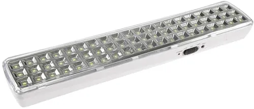 ChiliTec Notleuchte mit Akku Notbeleuchtung Akkubetrieb Licht für bis zu 5 Stunden CTNL-60 230V 60 SMD Led 230V Automatisches einschalten bei Stromausfall Notbeleuchtung mit Schalter Weiß