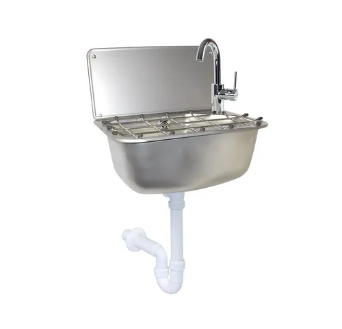 Haas Edelstahl-Universal-Ausgussbecken KIRSTEN - Sanitäranlagen & Zubehör - Hochwertiges Edelstahl-Ausgussbecken mit großer Ablagefläche, ideal für vielseitige Anwendungen in Küche oder Werkstatt.