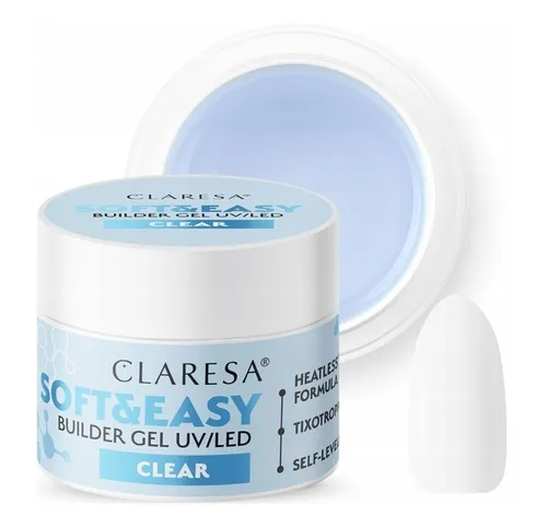 Claresa Soft Easy UV LED Gel Aufbaugel 90g Clear Transparent Nägel Maniküre