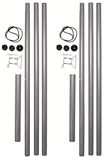 Sonnensegel Stahlmast Set – Flexibles Aufstellen für jeden Ort - Sonnensegel-Montageset mit 3 Stahlmasten (1,05m) und Bodenhülse für einfache, flexible Installation ohne feste Befestigungspunkte. Ideal für Garten, Terrasse oder Balkon.