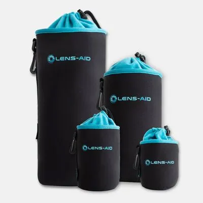 Lens-Aid Kameratasche Neopren Objektivbeutel 4er Set von Lens-Aid