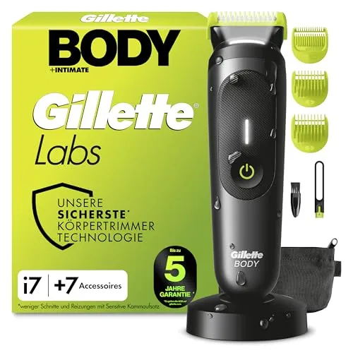 Gillette Labs Body + Intimate Trimmer i7 – Präzisions-Trimmer für Körper und Intimbereich