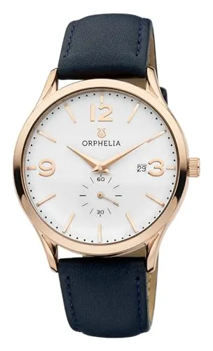 Orphelia Herren-Armbanduhr Tiempo Analog Quarz Leder