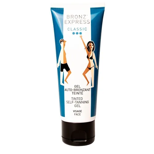 Academie Bronz'Express Gel Teintée 75 ml - Selbstbräuner für normale Haut, passt sich individuell an und sorgt für eine langanhaltende, natürliche Bräune.