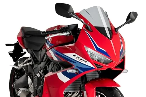 Puig 3568H Z-Racing Windschutzscheibe mit aerodynamischem Design und abgerundetem Profil für maximalen Schutz, Getönt