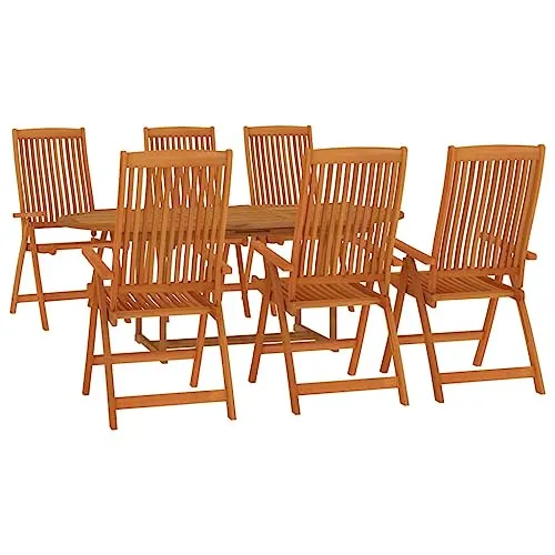 vidaXL 7-teiliges Gartenmöbel Set aus Eukalyptus