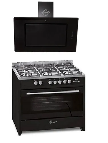 Gurari GCH 911 Gas Elektro Standherd  +Dunstabzugshaube 90 cm