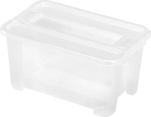 TEX Box 3,5L 28x18x14cm Transparent Deckel Aufbewahrung Spielzeugkisten Klar