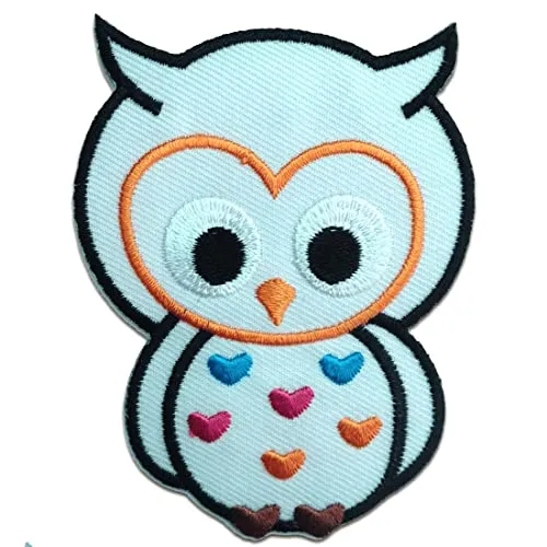 Catch the Patch Eule Tier - (Größe: 6,7 x 9,0 cm) – Aufbügler & Applikationen in verschiedenen Größen – Ideal für Kleidung, Schulranzen, Jeans & Rucksäcke