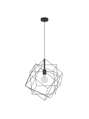 EGLO Hängeleuchte STRAITON, ohne Leuchtmittel, schwarz - Moderne Hängeleuchte für stilvolle Innenräume, Ø 51,5 cm, aus robustem Stahl, ideal für kreative Beleuchtungskonzepte.